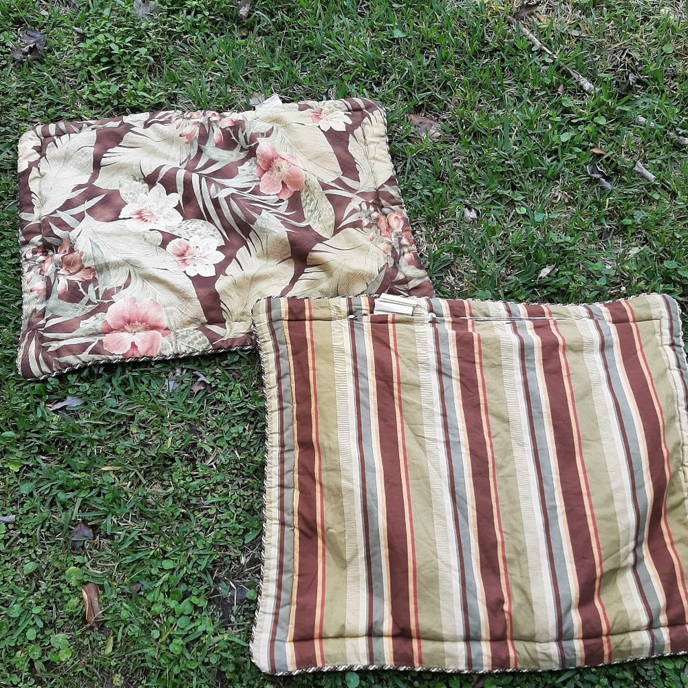 🍓Croscill Home Set Pillow Sham Floral Stripe